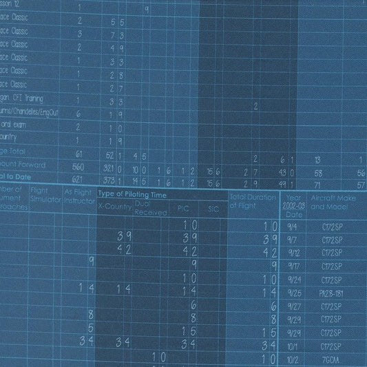 High Flight Logbook Text and Words Harbor by Sariditty for Moda Fabrics - 45063 17