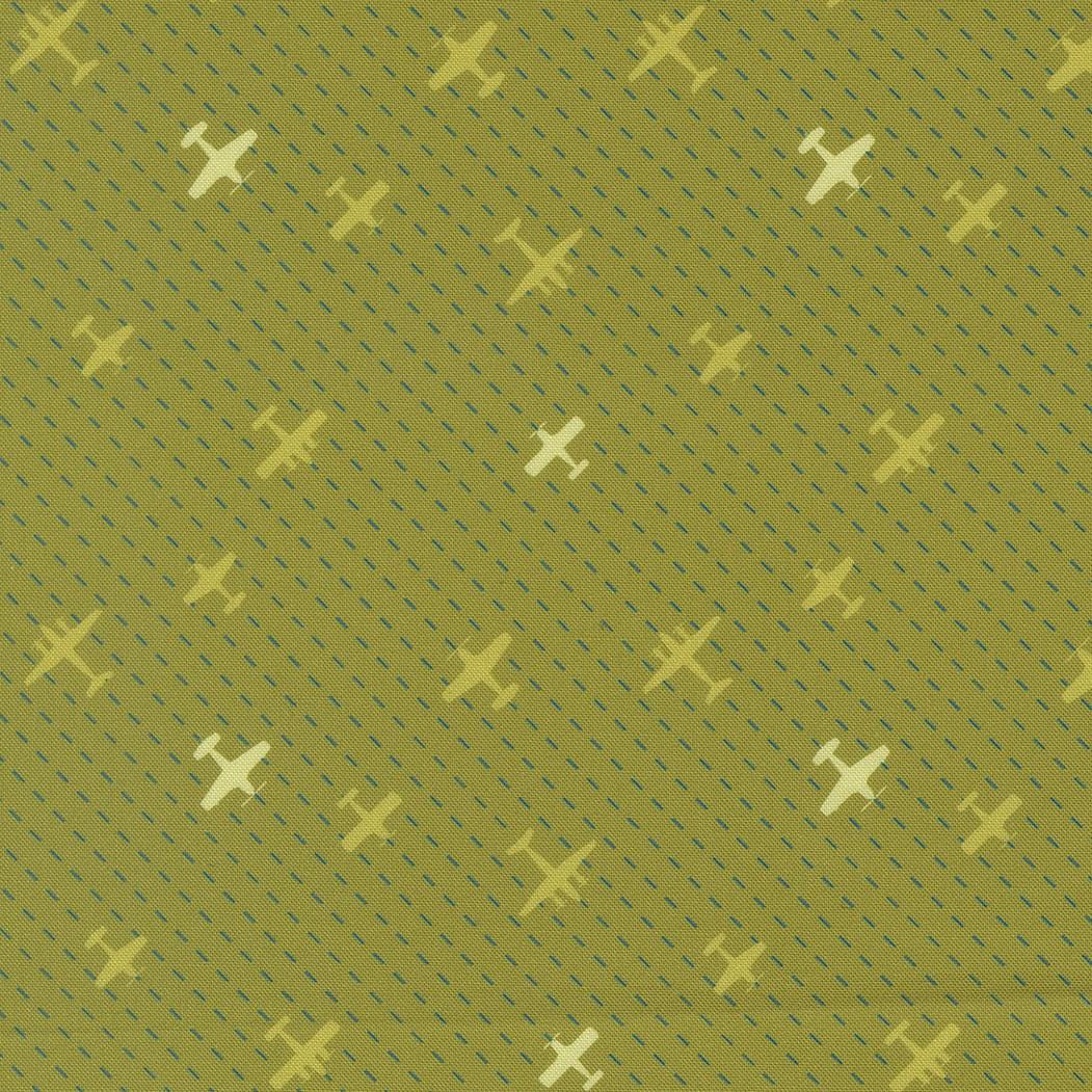 High Flight Flight Path Novelty Airplanes Grass by Sariditty for Moda Fabrics - 45064 13