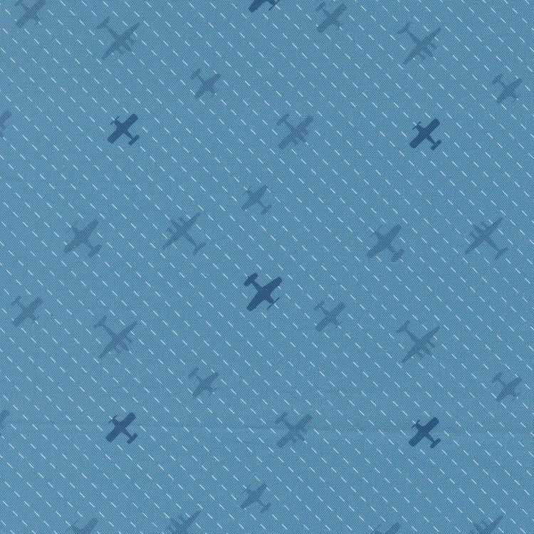 High Flight Flight Path Novelty Airplanes Lake by Sariditty for Moda Fabrics - 45064 16