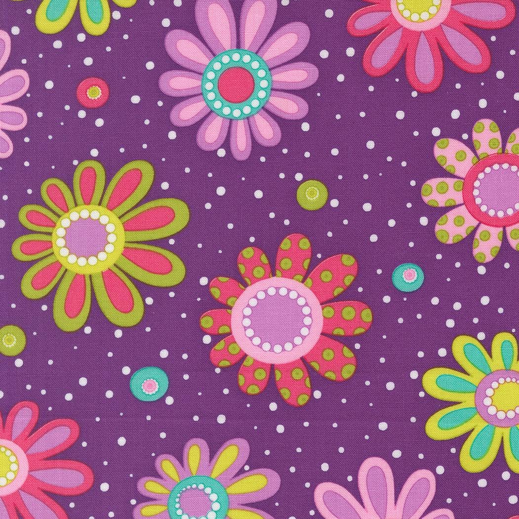 Pick Me Flower Power Grape Florals by Me and My Sister Designs for Moda Fabrics - 22497 18