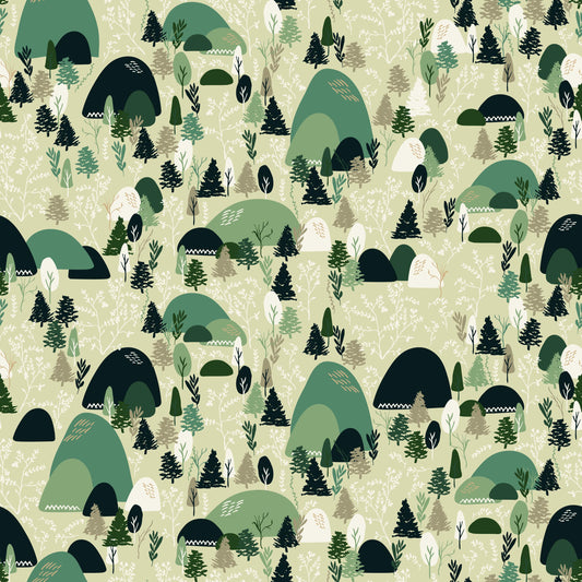 Let's Wander Mountain Music Stone by Casey Cometti for Riley Blake Designs - C16883-STONE