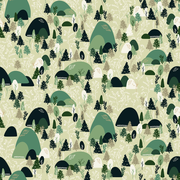 Let's Wander Mountain Music Stone by Casey Cometti for Riley Blake Designs - C16883-STONE