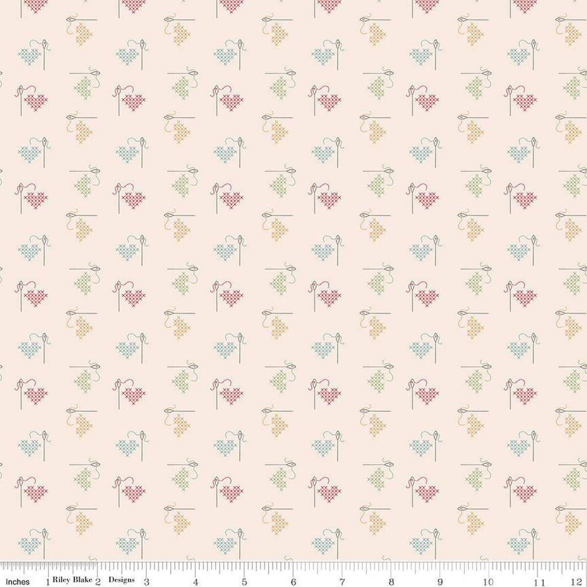 Hush Hush 5 Stitched With Love by Amber Johnson for Riley Blake Designs - C16951-STITCHED