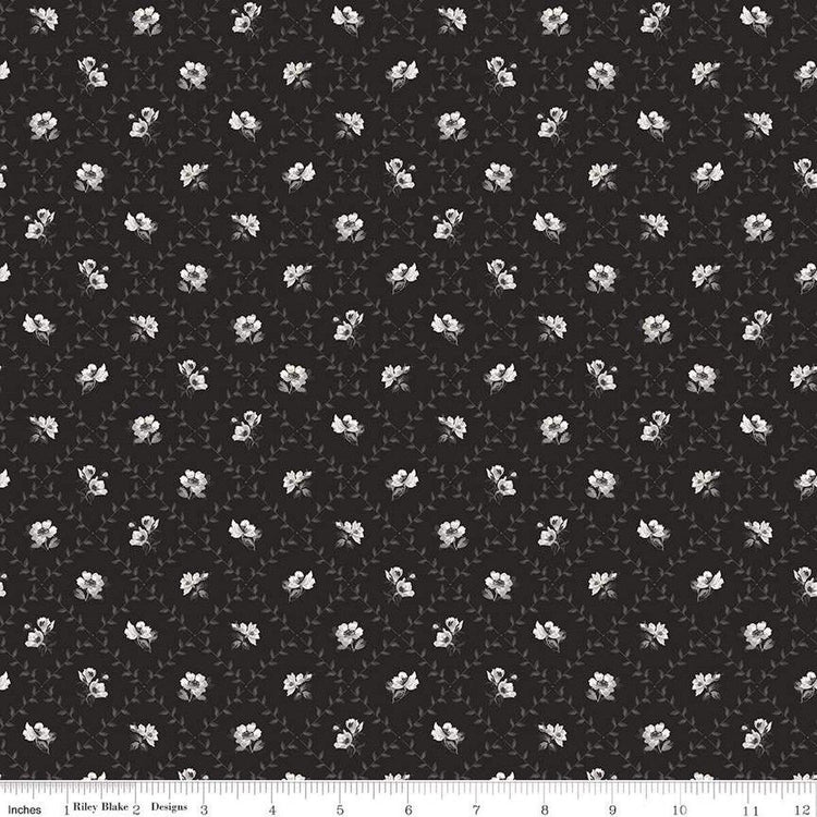 Ink & Ivory Flower Trellis Ink by The RBD Designers for Riley Blake Designs - C16912-INK