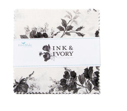 Ink & Ivory 5" Stacker by RBD Designers for Riley Blake Design Fabrics - 5-16910-42