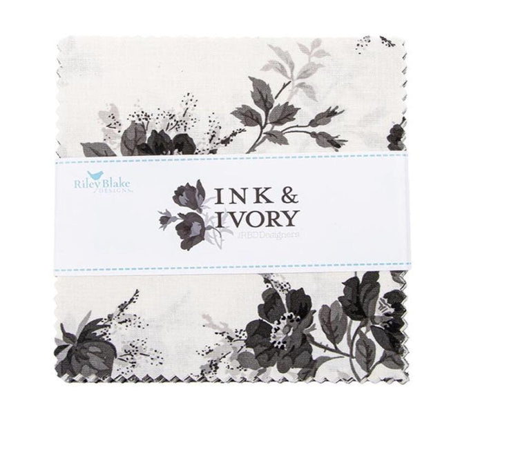 Ink & Ivory 5" Stacker by RBD Designers for Riley Blake Design Fabrics - 5-16910-42