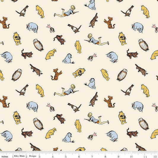 Winnie the Pooh Characters Cream by Echo Park Paper Co. for Riley Blake Designs - C17003-CREAM