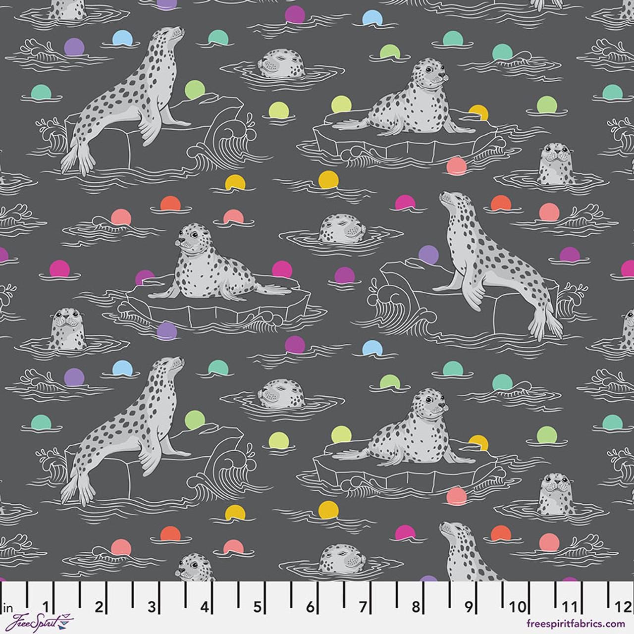 Graywork Seal the Deal - Carbon by Tula Pink for Free Spirit Fabrics - PWTP259.CARBON