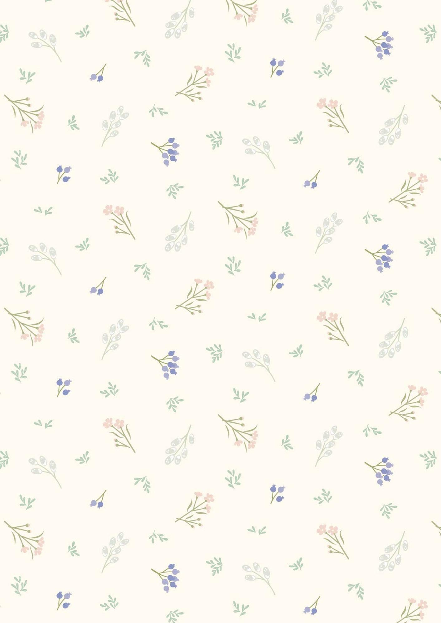 Sky Garden Scattered Sprig Cream by Cassandra Connolly for Lewis & Irene - CC58-1