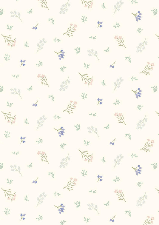 Sky Garden Scattered Sprig Cream by Cassandra Connolly for Lewis & Irene - CC58-1