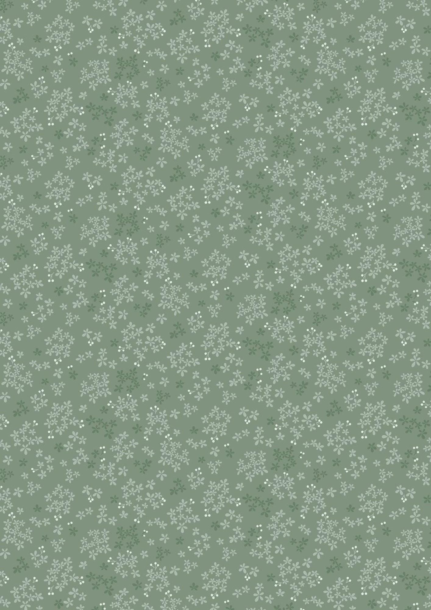 Sky Garden Wintersweet Green Grey by Cassandra Connolly for Lewis & Irene - CC60-2