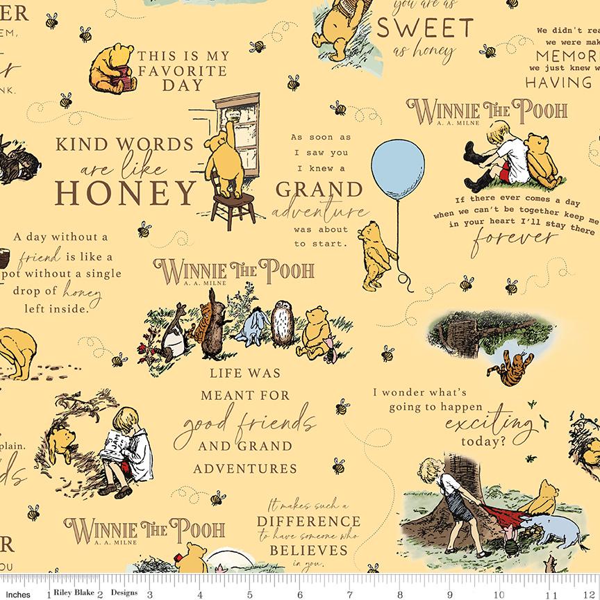 Winnie the Pooh Main Sunshine by Echo Park Paper Co. for Riley Blake Designs - C17000-SUNSHINE
