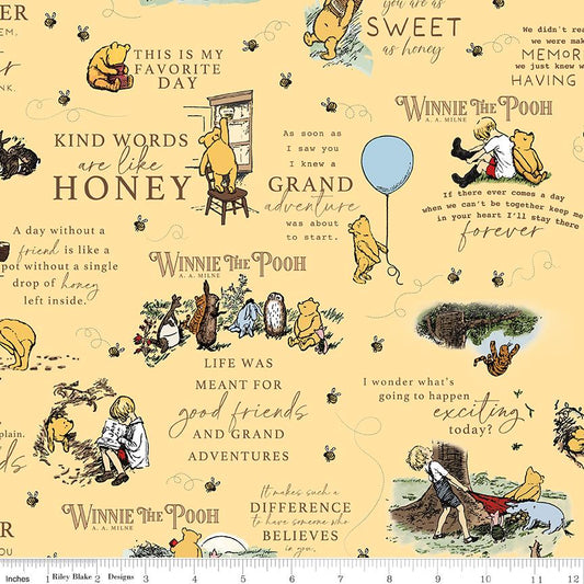 Winnie the Pooh Main Sunshine by Echo Park Paper Co. for Riley Blake Designs - C17000-SUNSHINE
