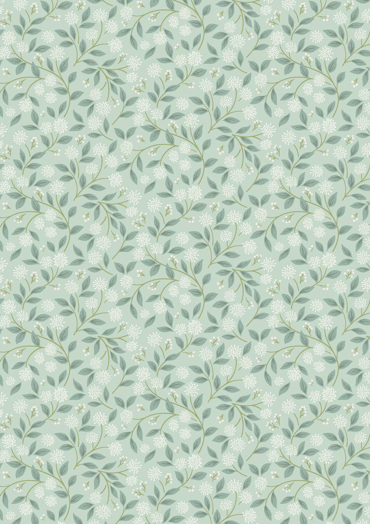 Sky Garden Ivy Trail Misty Jade by Cassandra Connolly for Lewis & Irene - CC59-2