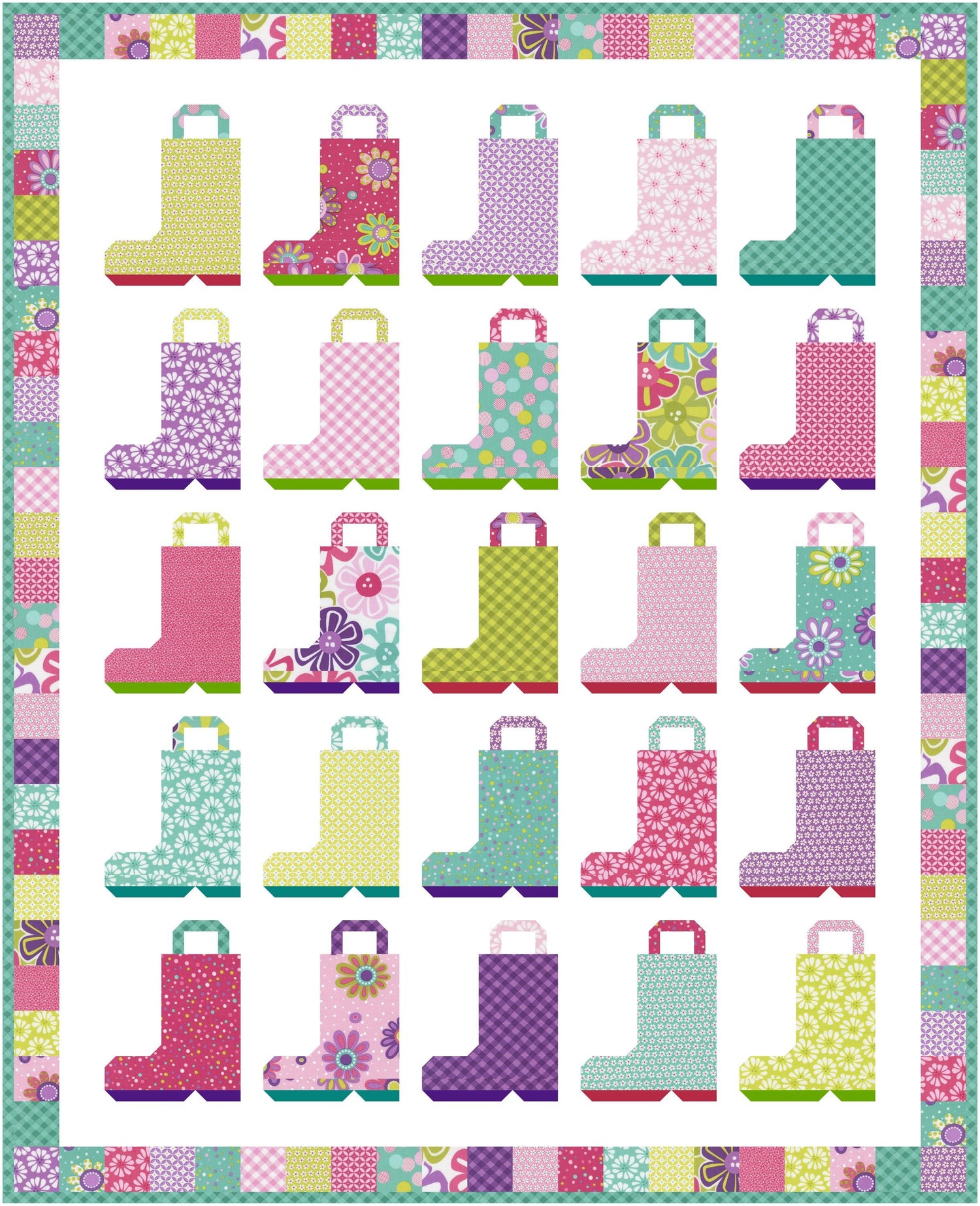 Chance of Rain Quilt Kit in Pick Me fabric by Moda Fabrics - quilt kit with pattern