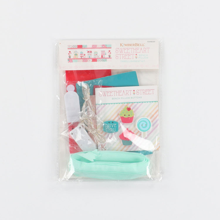 Sweetheart Street Bench Pillow Machine Embroidery Designs & Embellishment Kit - Kimberbell Designs