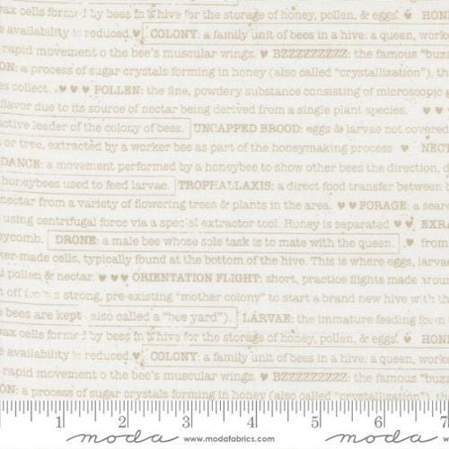 Wild Honey Buzz Words Text and Words Daisy by Lella Boutique for Moda Fabrics - 5254 11