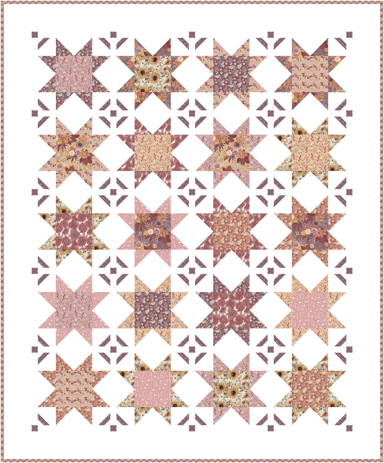Romance Quilt Kit in Evening On The Prairie fabric by Modern Prairie for Riley Blake Designs - quilt kit with pattern