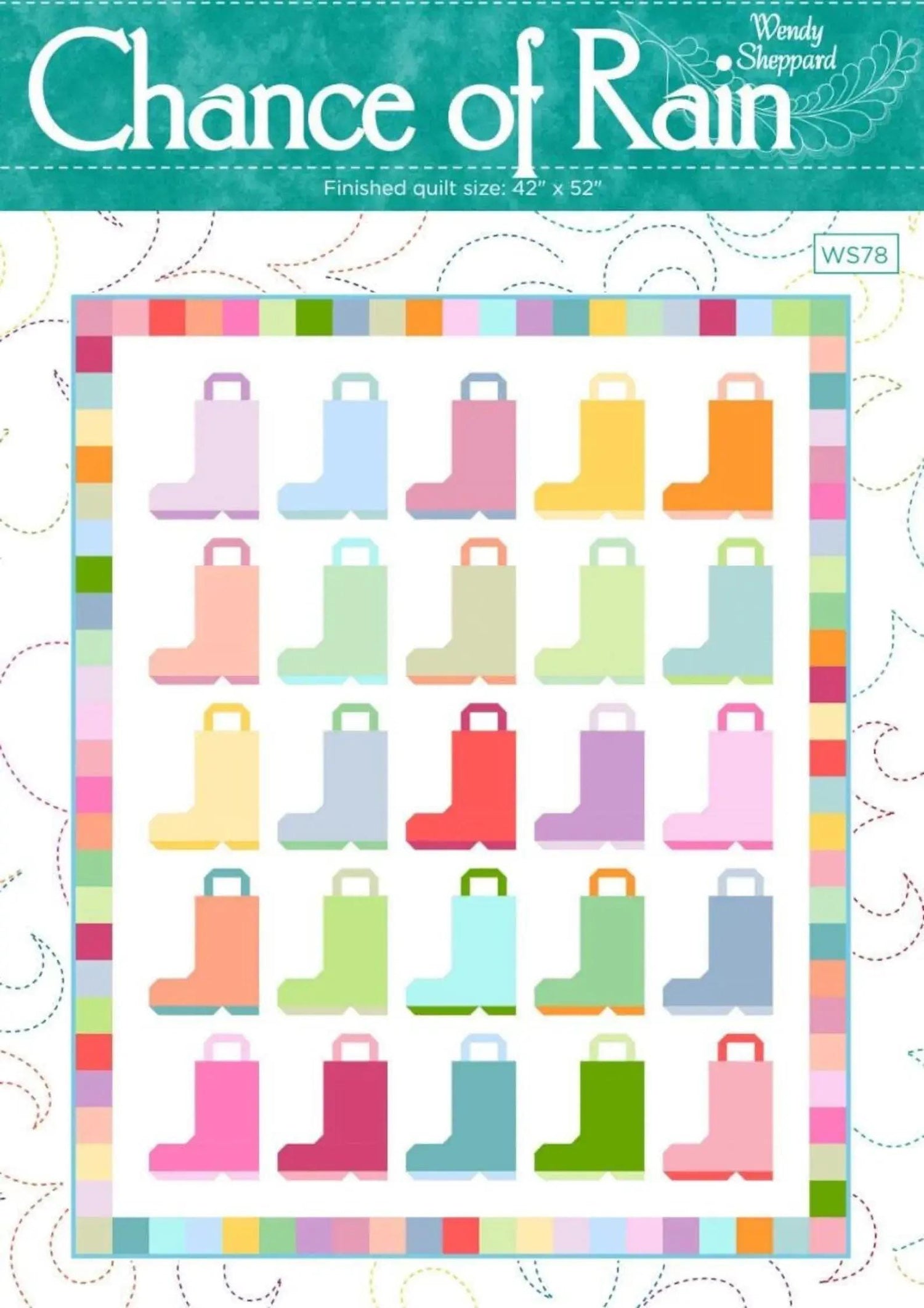 Chance of Rain Quilt Kit in Pick Me fabric by Moda Fabrics - quilt kit with pattern