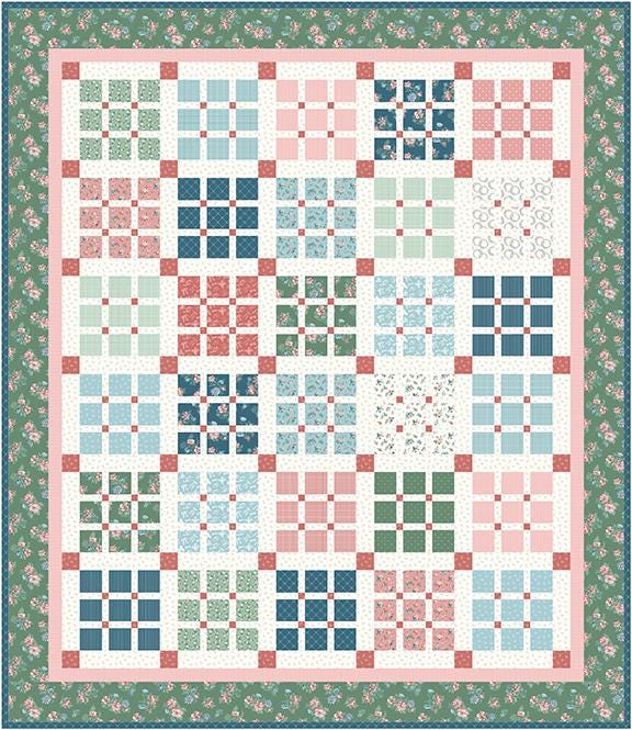 Prep School Picnic Quilt Kit in Mary Catherine fabric by Diary of a Quilter for Riley Blake Designs - quilt kit with pattern