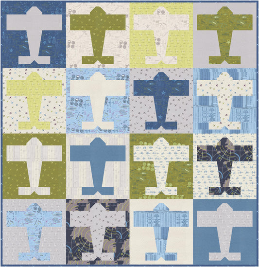 Sun Shower Quilt Kit in Sky Garden fabric