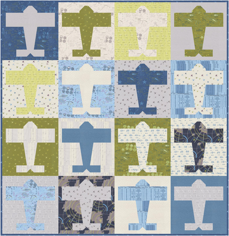 Sun Shower Quilt Kit in Sky Garden fabric