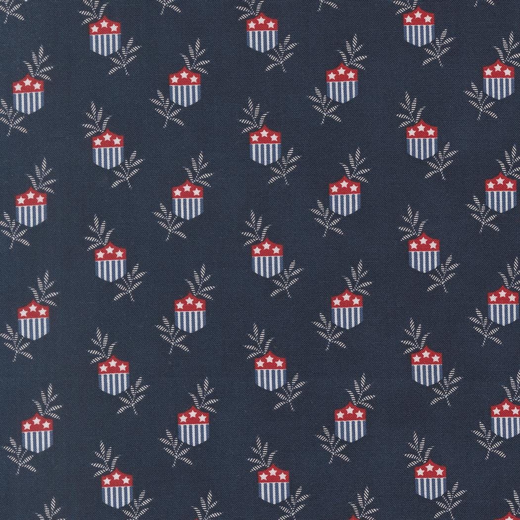 American Gatherings III Star Shield Novelty Navy by Primitive Gatherings for Moda Fabrics - 49320 16