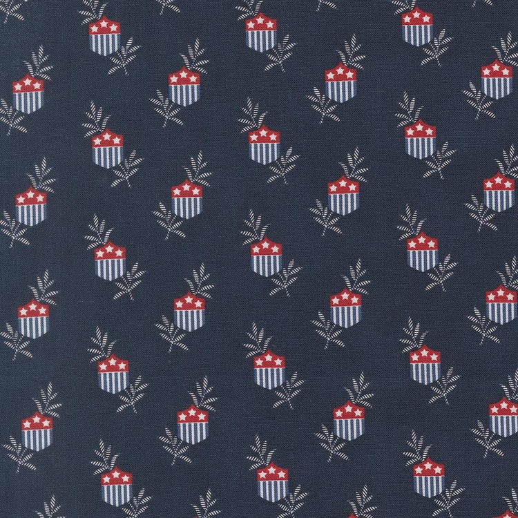 American Gatherings III Star Shield Novelty Navy by Primitive Gatherings for Moda Fabrics - 49320 16