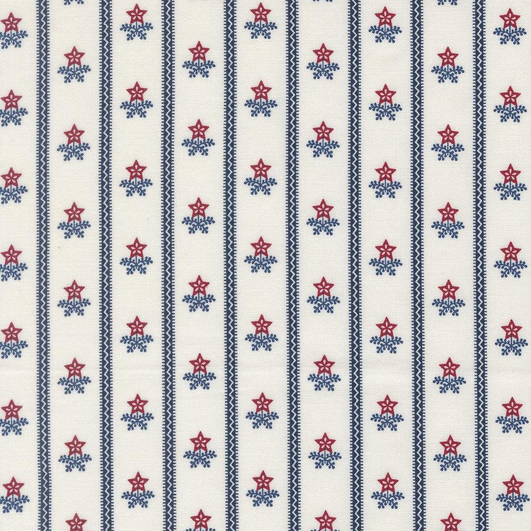 American Gatherings III Stripe Bouquet Stripes Stars Americana Cloud by Primitive Gatherings for Moda Fabrics - 49322 11