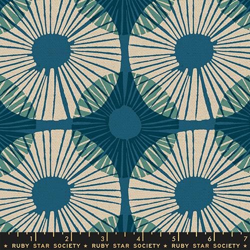 Reimagined Landscapes Teal Linen (Canvas) by Jen Hewett of Ruby Star Society for Moda Fabrics - RS6056 19L