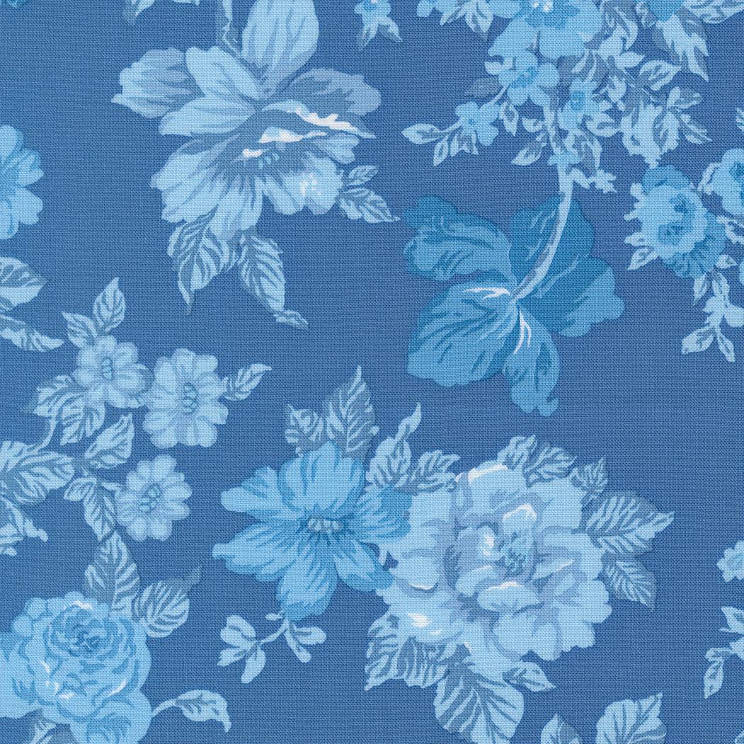 Blueprint Heirloom Florals Blue by Camille Roskelley for Moda Fabrics - 55330 15