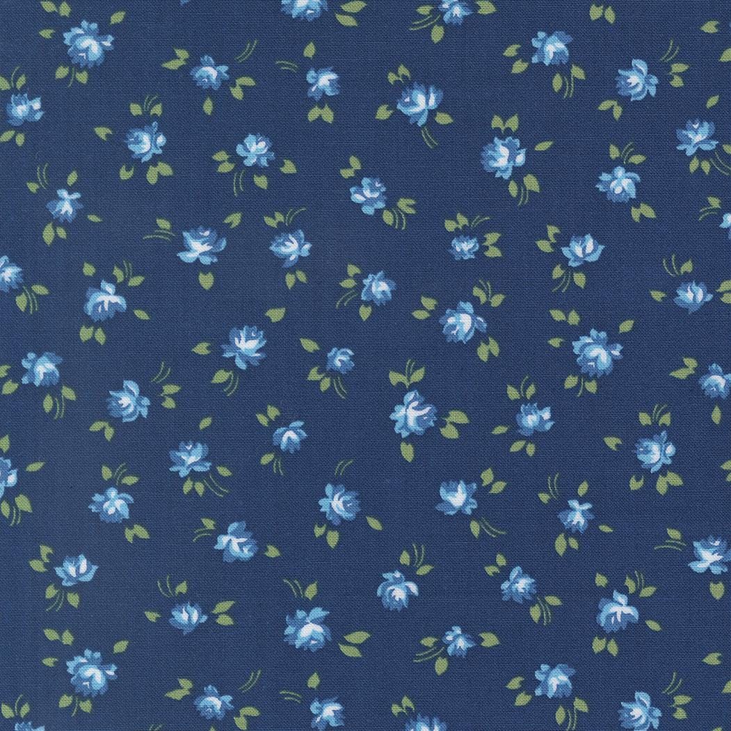 Blueprint Grace Small Floral Navy by Camille Roskelley for Moda Fabrics - 55331 16