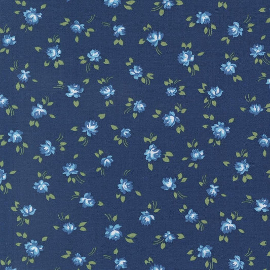 Blueprint Grace Small Floral Navy by Camille Roskelley for Moda Fabrics - 55331 16