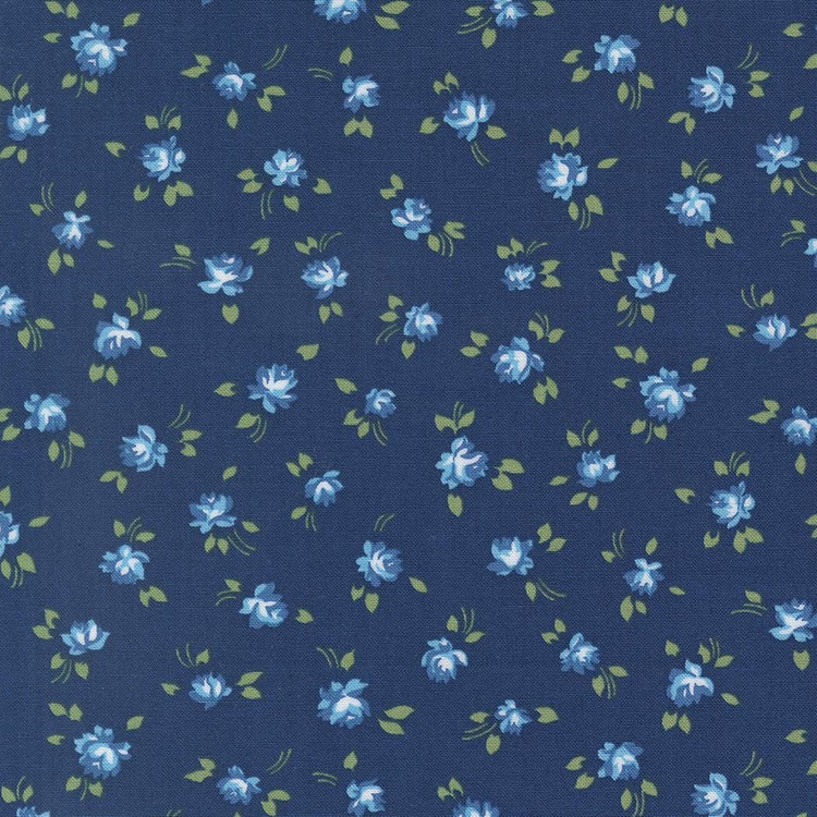 Blueprint Grace Small Floral Navy by Camille Roskelley for Moda Fabrics - 55331 16
