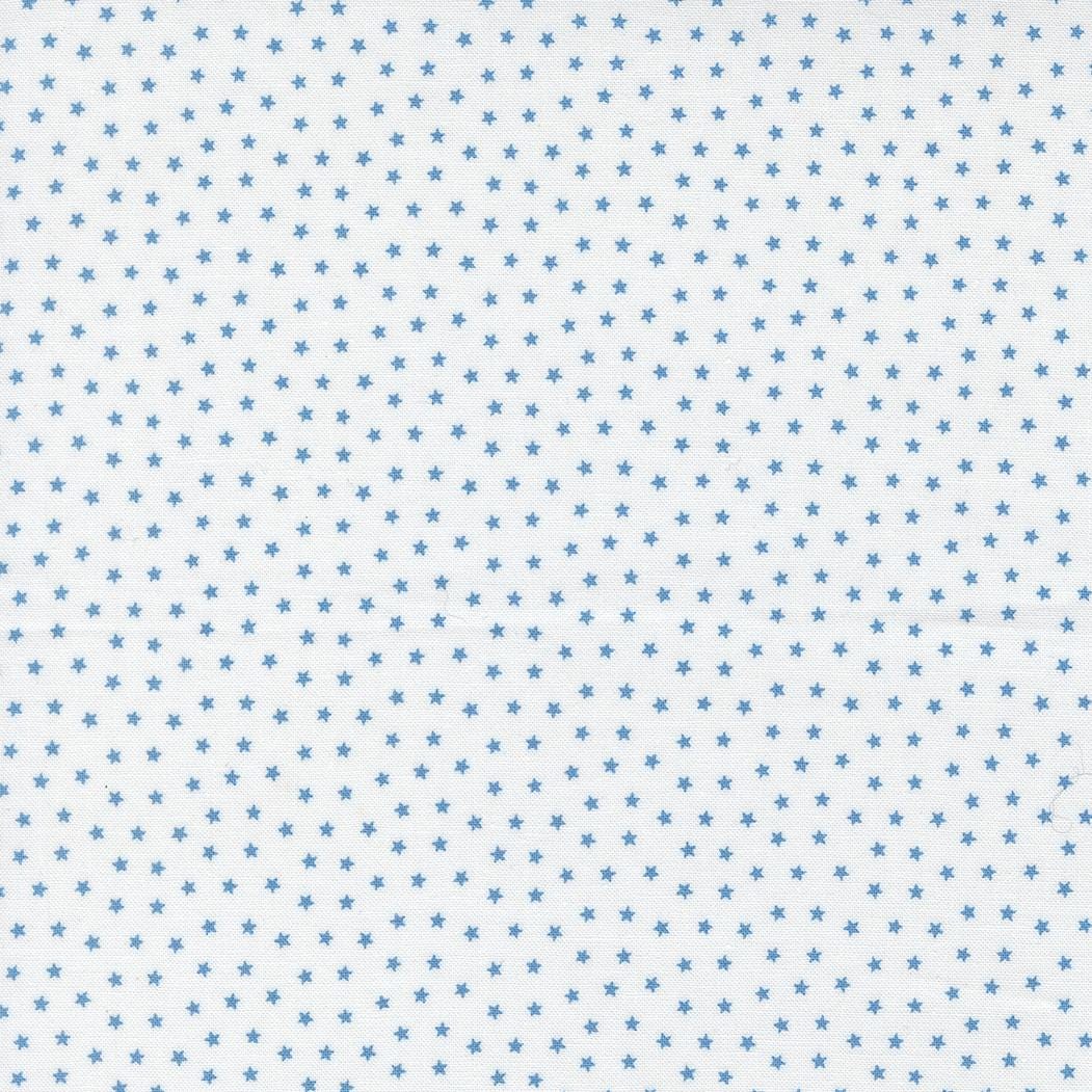 Blueprint Starlight Blenders Stars White Blue by Camille Roskelley for Moda Fabrics - 55337 11
