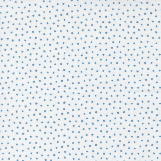 Blueprint Starlight Blenders Stars White Blue by Camille Roskelley for Moda Fabrics - 55337 11