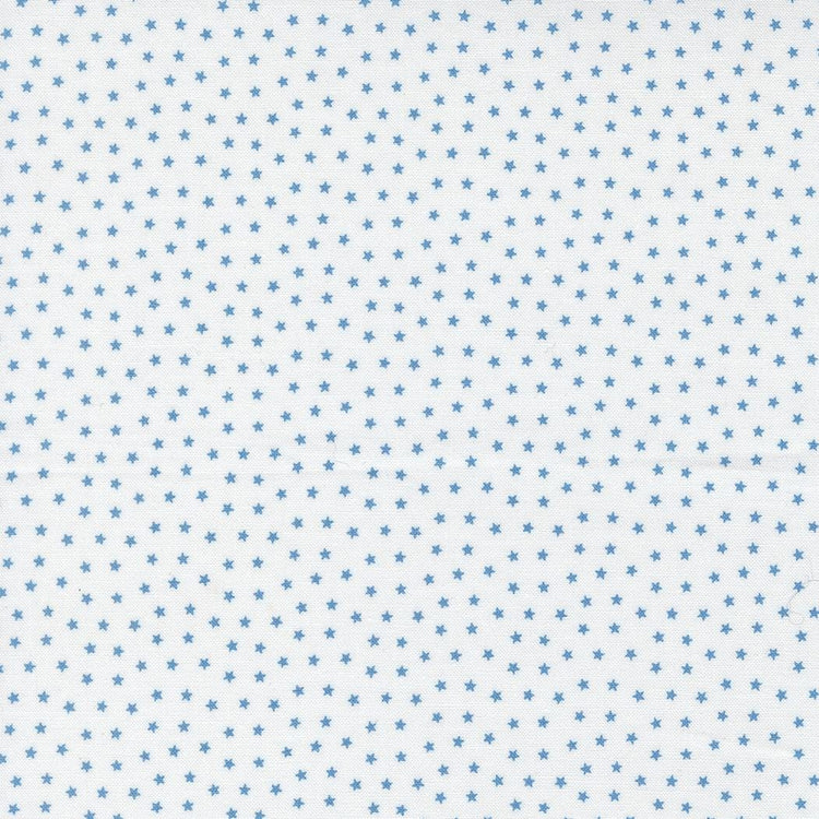 Blueprint Starlight Blenders Stars White Blue by Camille Roskelley for Moda Fabrics - 55337 11