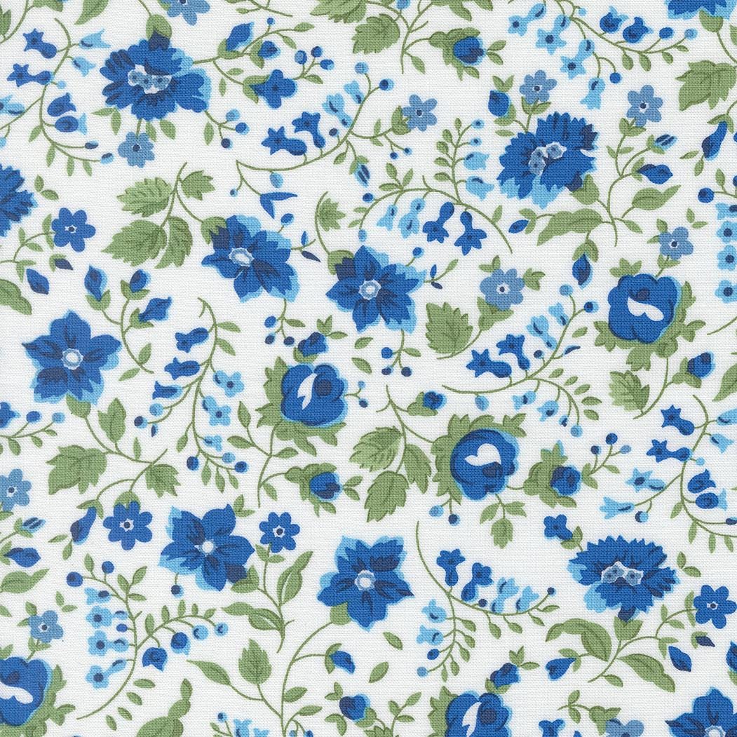 Blueprint Vineyard Florals White Multi by Camille Roskelley for Moda Fabrics - 55338 11