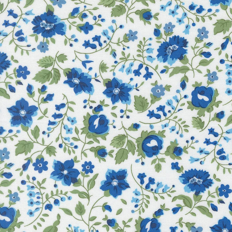 Blueprint Vineyard Florals White Multi by Camille Roskelley for Moda Fabrics - 55338 11