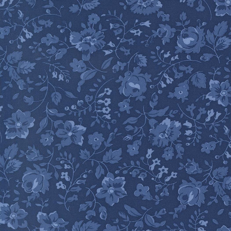 Blueprint Vineyard Florals Navy by Camille Roskelley for Moda Fabrics - 55338 16