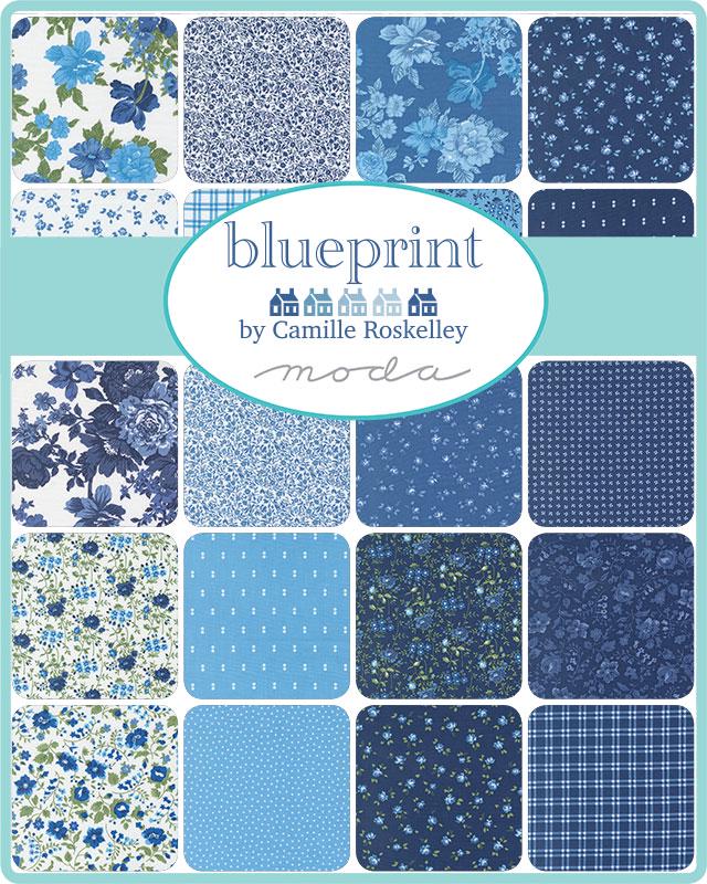 Blueprint Mini Charm by Camille Roskelley for Moda Fabrics - 55330MC - 42 Assorted pieces