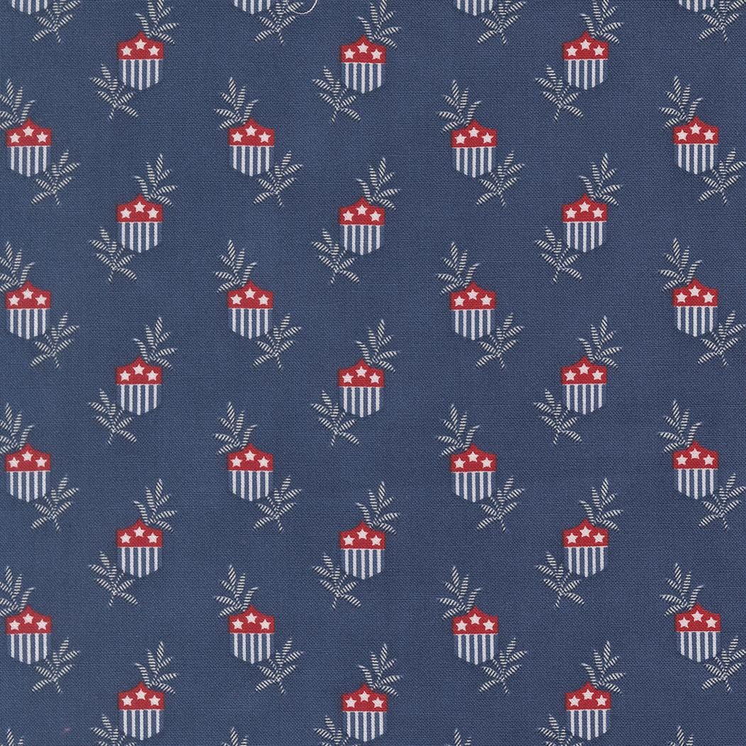 American Gatherings III Star Shield Novelty Nautical Blue by Primitive Gatherings for Moda Fabrics - 49320 14