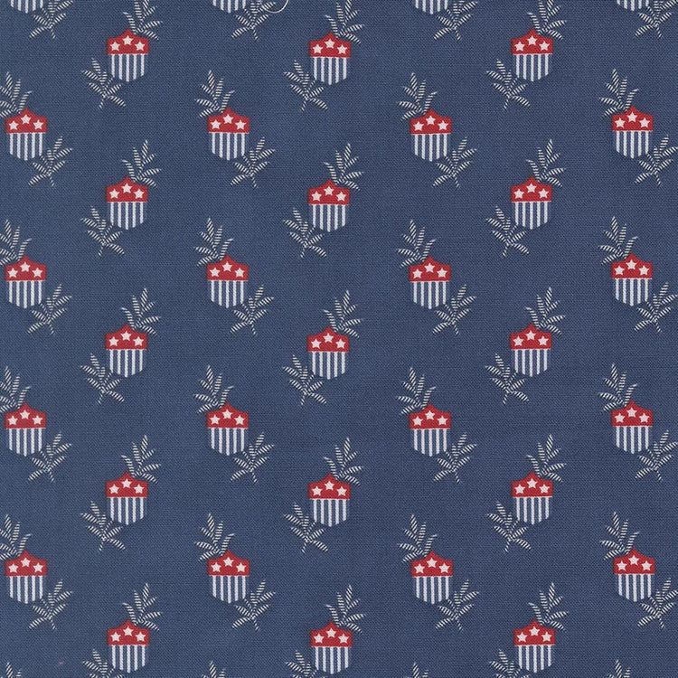 American Gatherings III Star Shield Novelty Nautical Blue by Primitive Gatherings for Moda Fabrics - 49320 14