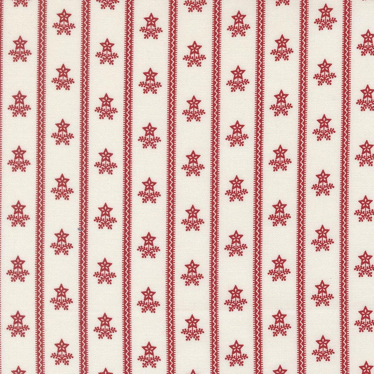 American Gatherings III Stripe Bouquet Stripes Stars Americana Cloud Crimson by Primitive Gatherings for Moda Fabrics - 49322 23