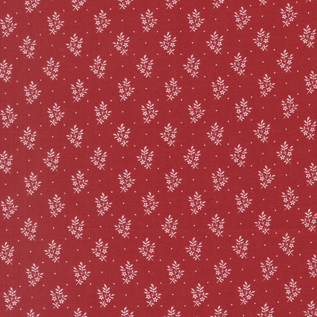 American Gatherings III Flower Sprig Small Floral Crimson by Primitive Gatherings for Moda Fabrics - 49327 12