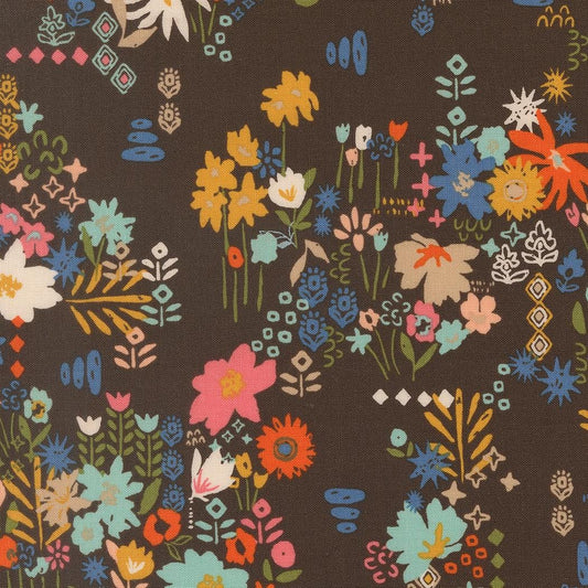 Boho Haven Busy Boho Florals Walnut by Fancy That Design House for Moda Fabrics - 45644 15