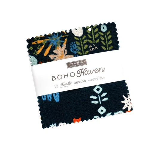 Boho Haven Mini Charm by Fancy That Design House for Moda Fabrics - 45640MC - 42 Assorted pieces