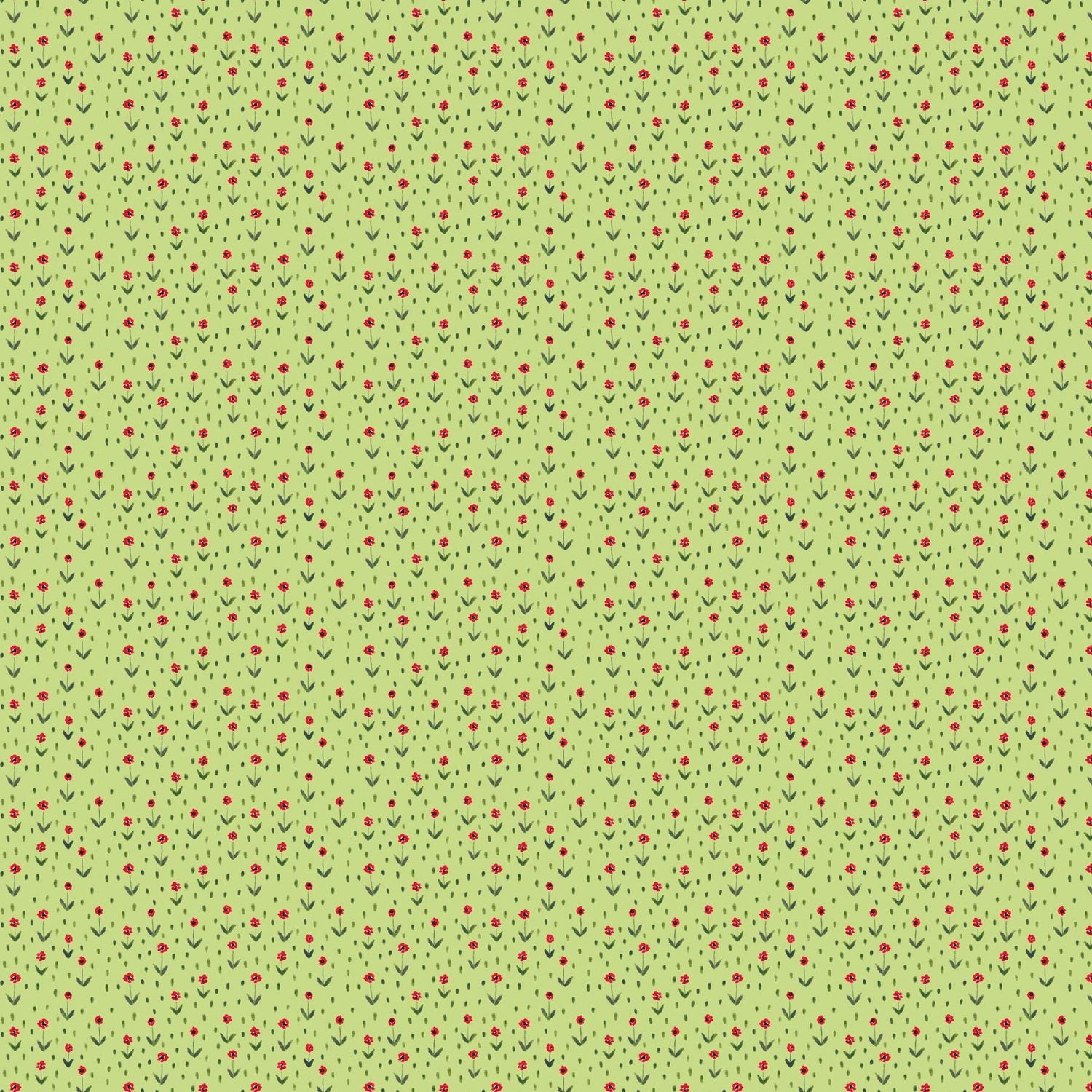 Mini Metropolis Floral Green by Sara Boccaccini for Northcott Fabrics - 91194-70