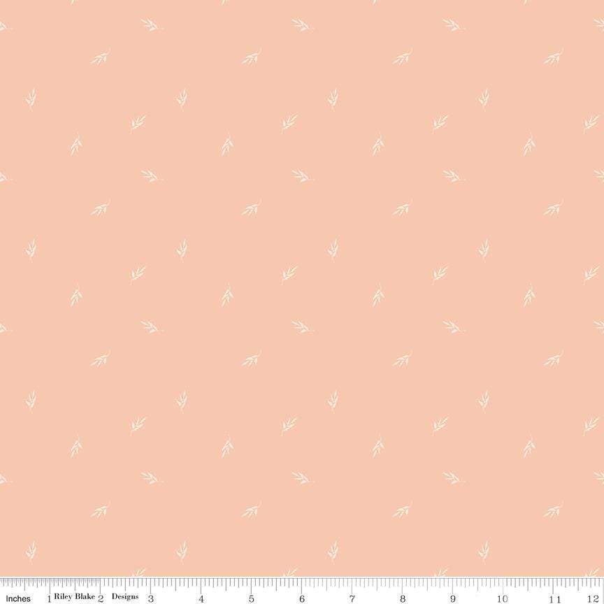 Garden Dreams Leaf Toss Peaches 'N Cream by Amber Elliot of Alderwood Studio for Riley Blake Designs - C15097-PEACHESNCREAM