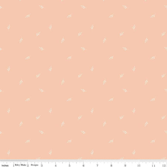 Garden Dreams Leaf Toss Peaches 'N Cream by Amber Elliot of Alderwood Studio for Riley Blake Designs - C15097-PEACHESNCREAM